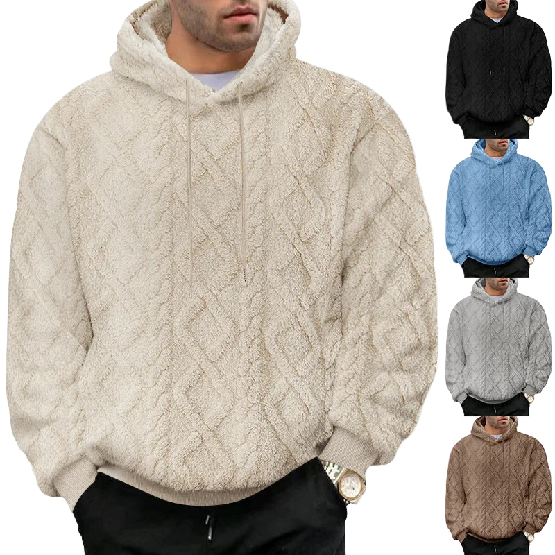 Herre Hettegenser Dobbelsidig Fløyel Jacquard Pullover 0