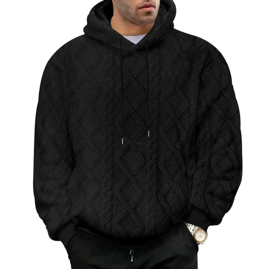 Herre Hettegenser Dobbelsidig Fløyel Jacquard Pullover 1