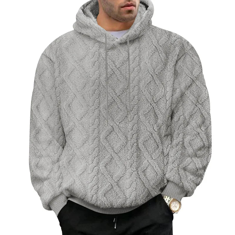 Herre Hettegenser Dobbelsidig Fløyel Jacquard Pullover 2