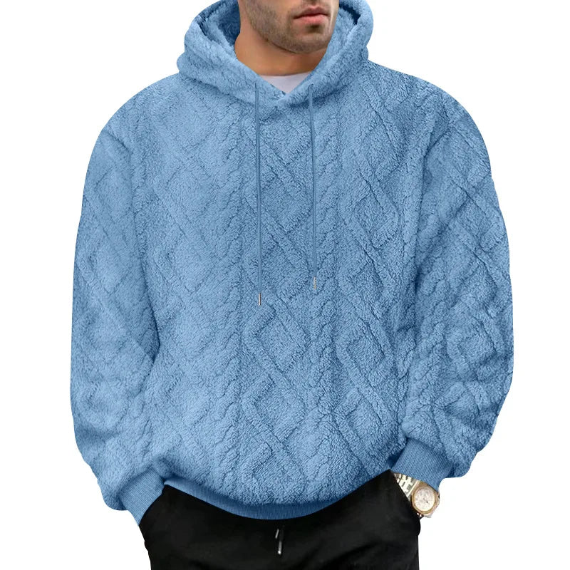 Herre Hettegenser Dobbelsidig Fløyel Jacquard Pullover 3