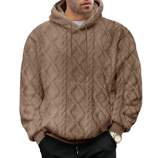 Herre Hettegenser Dobbelsidig Fløyel Jacquard Pullover 4