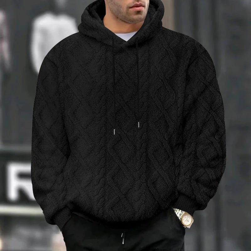 Herre Hettegenser Dobbelsidig Fløyel Jacquard Pullover 5