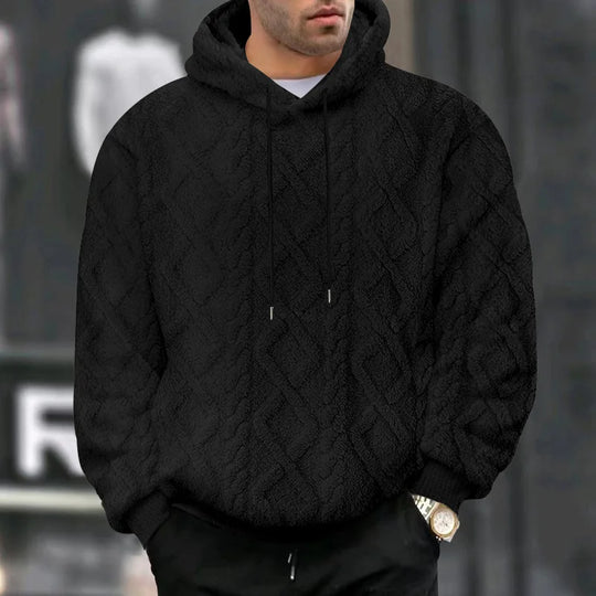 Herre Hettegenser Dobbelsidig Fløyel Jacquard Pullover 5