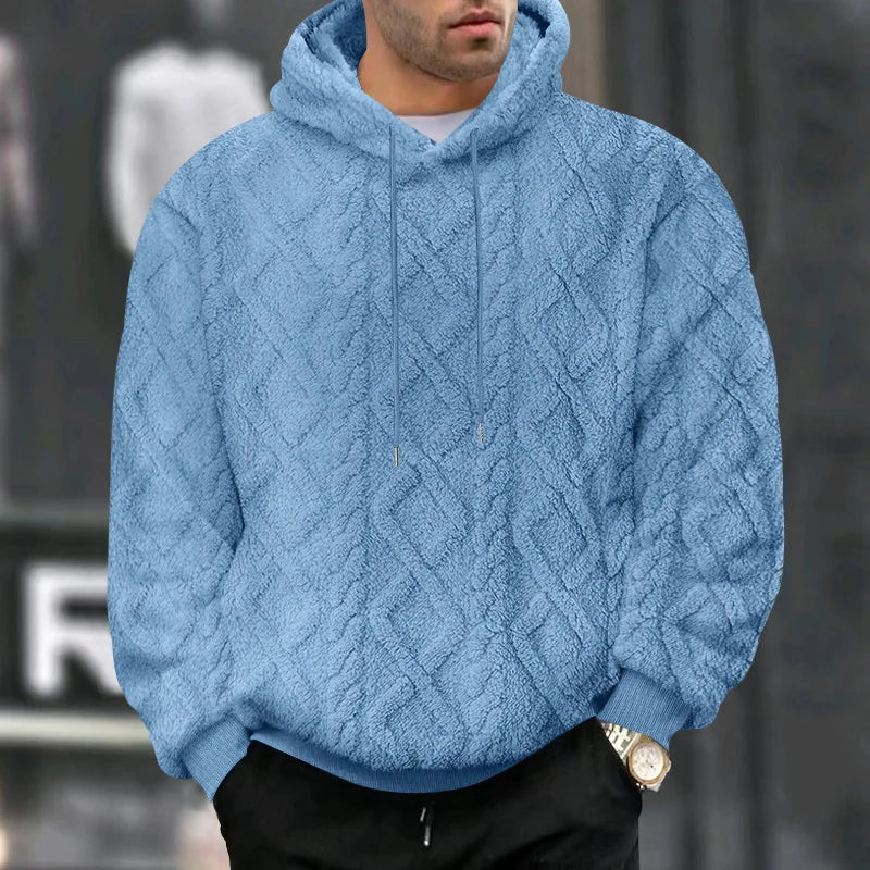 Herre Hettegenser Dobbelsidig Fløyel Jacquard Pullover 6