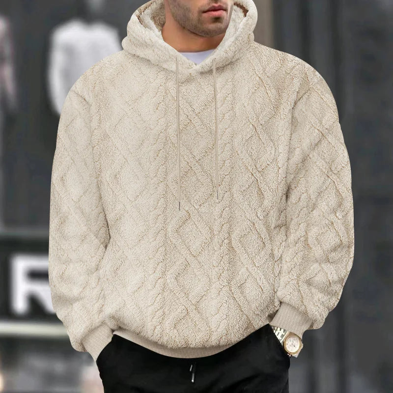 Herre Hettegenser Dobbelsidig Fløyel Jacquard Pullover 8