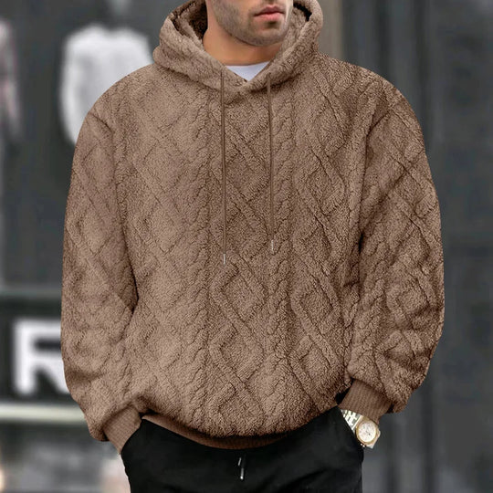 Herre Hettegenser Dobbelsidig Fløyel Jacquard Pullover 9