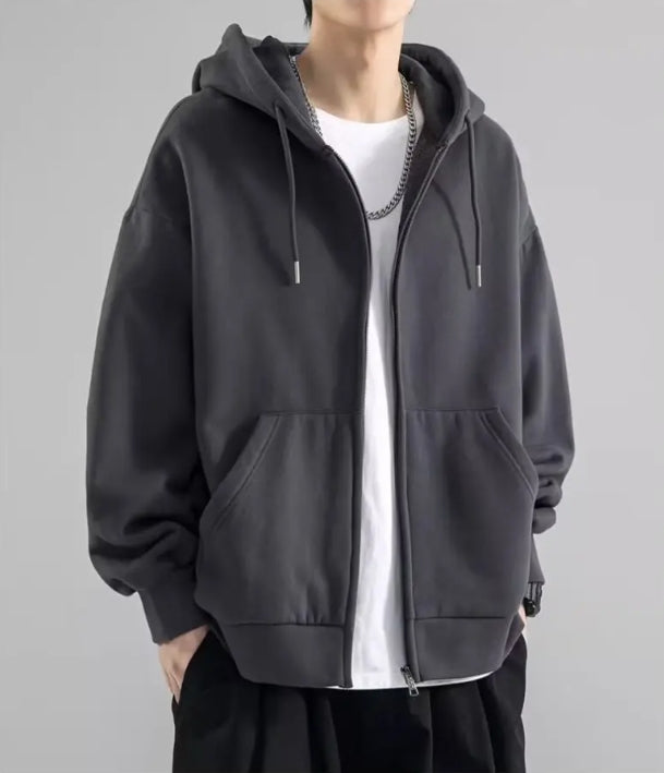 Herre Hettegenser med Glidelås – Løs Passform – Langermet 3