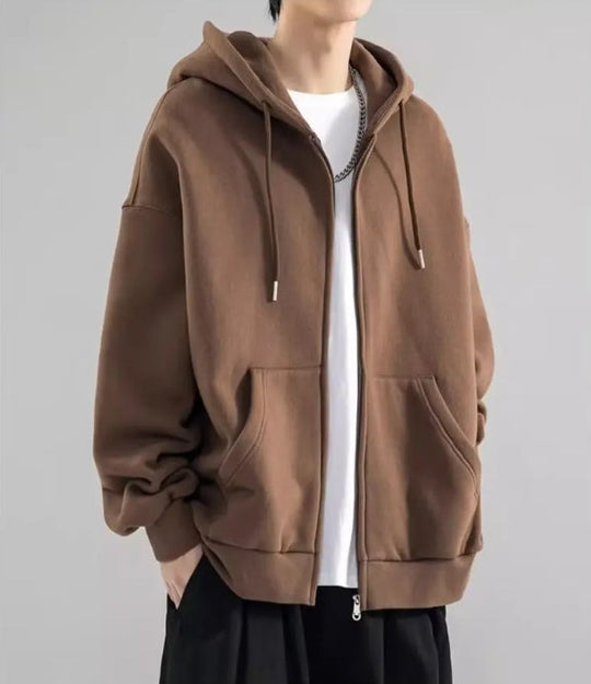 Herre Hettegenser med Glidelås – Løs Passform – Langermet 5