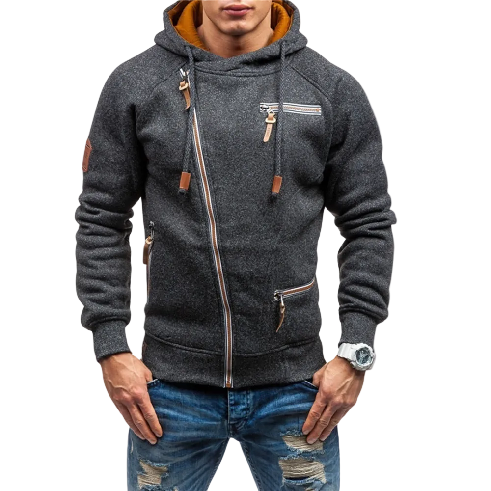 Herre Hettejakke med Glidelås Casual Stil 0