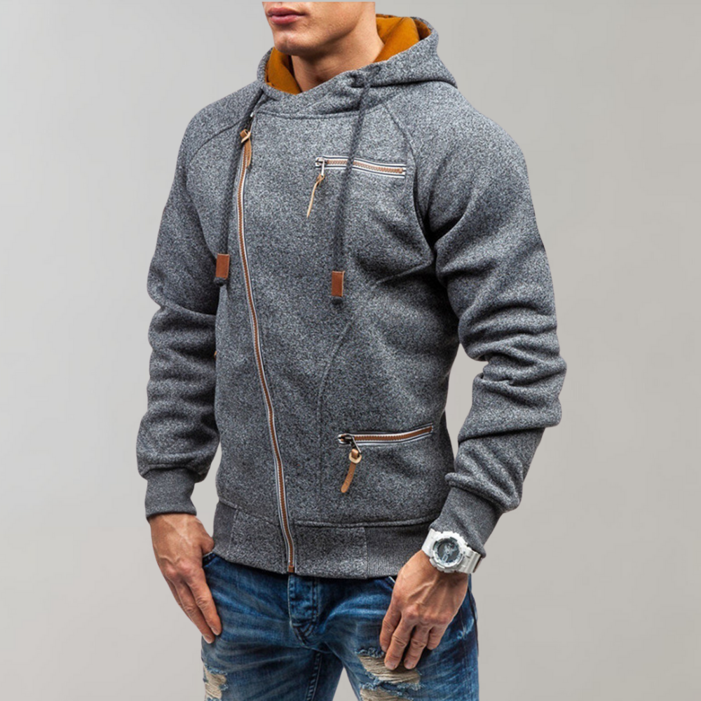 Herre Hettejakke med Glidelås Casual Stil 6