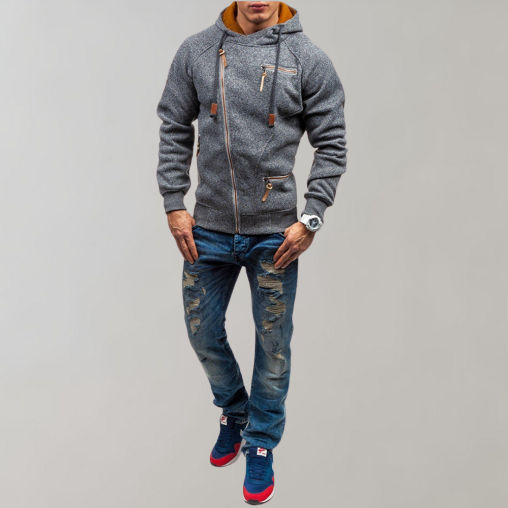 Herre Hettejakke med Glidelås Casual Stil 7