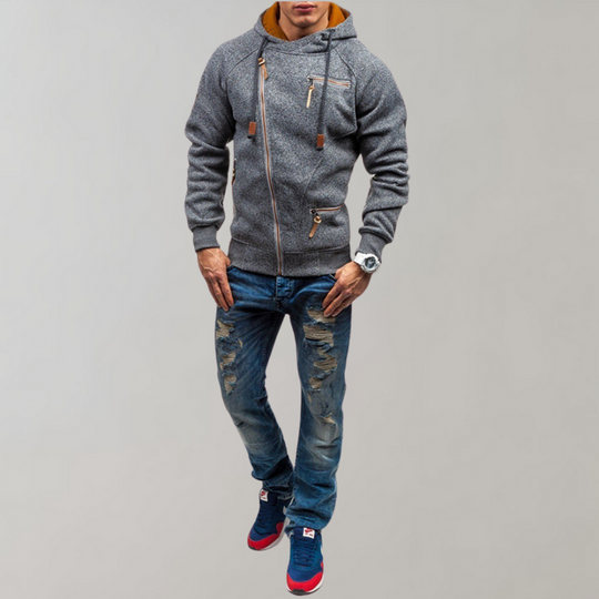 Herre Hettejakke med Glidelås Casual Stil 7