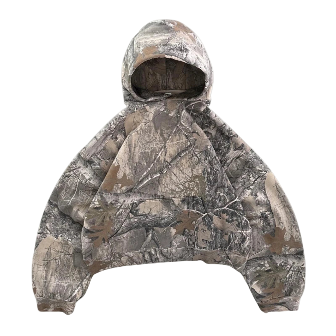 Herre Hoodie Kamuflasje Oversized 0