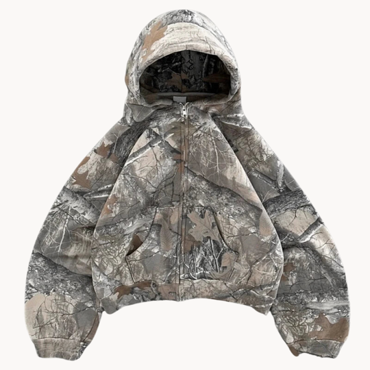Herre Hoodie Kamuflasje Oversized 6