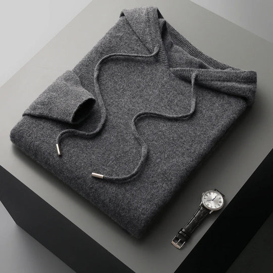 Herre Hoodie i 100% Merinoull med Komfortabel Design 11