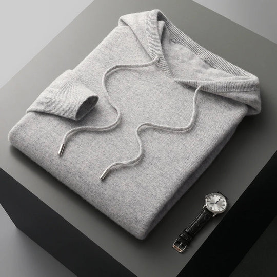 Herre Hoodie i 100% Merinoull med Komfortabel Design 12