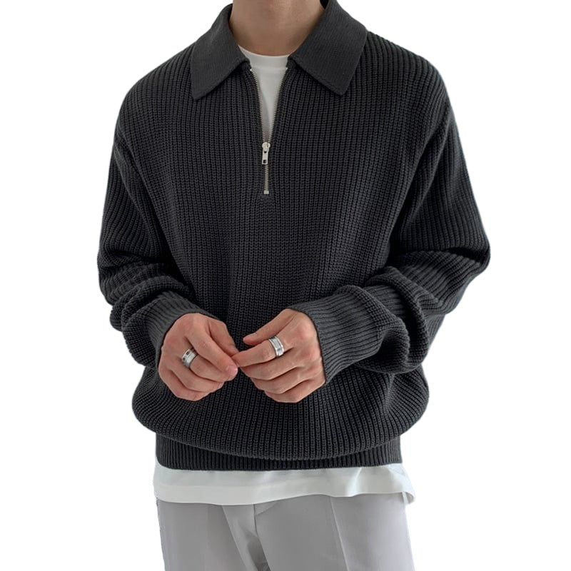 Herre Hoodie med Glidelås Klassisk Stil for Høst og Vinter 0