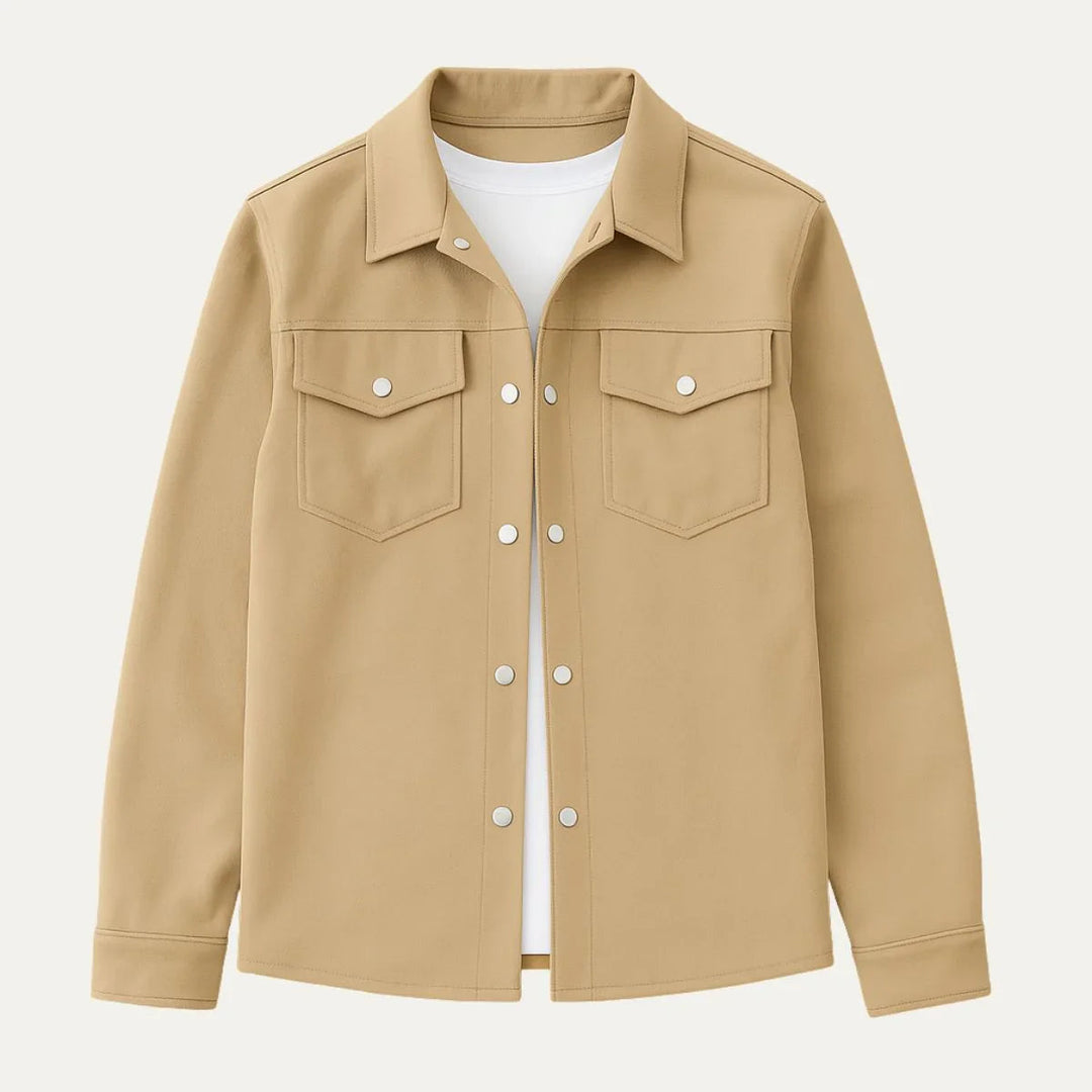 Herre Jakke Lett Skjortejakke Med Moderne Snitt 2