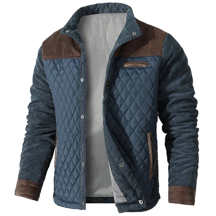 Herre Jakke med Ståkrage og Komfortabel Design 0