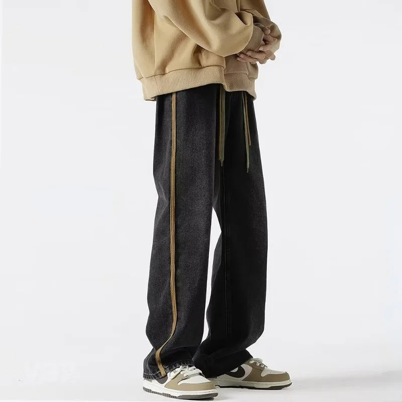Herre Jeans Oversized Denim med Elastisk Midje 3