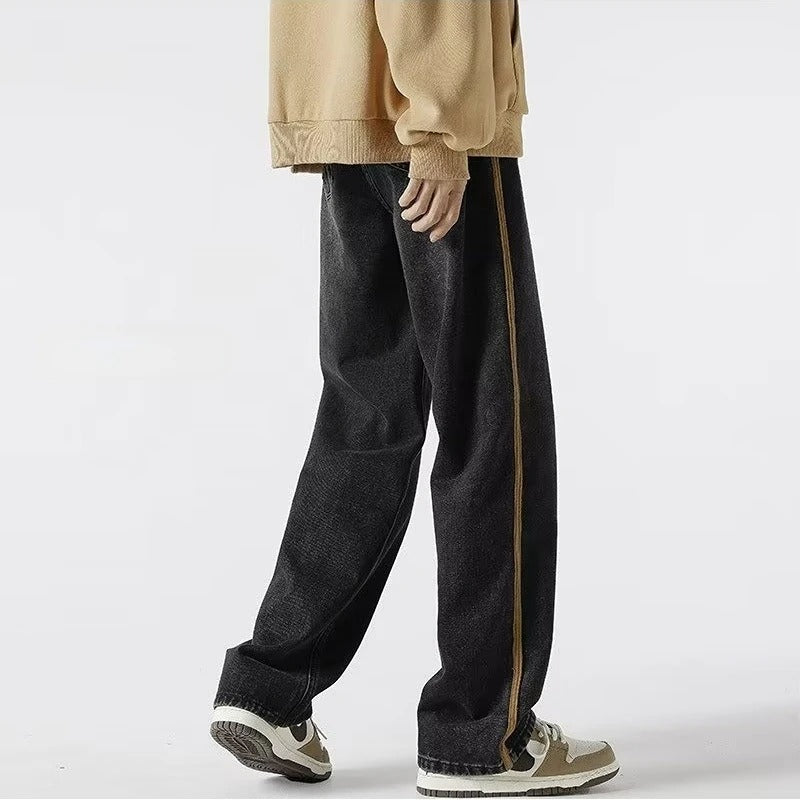Herre Jeans Oversized Denim med Elastisk Midje 4