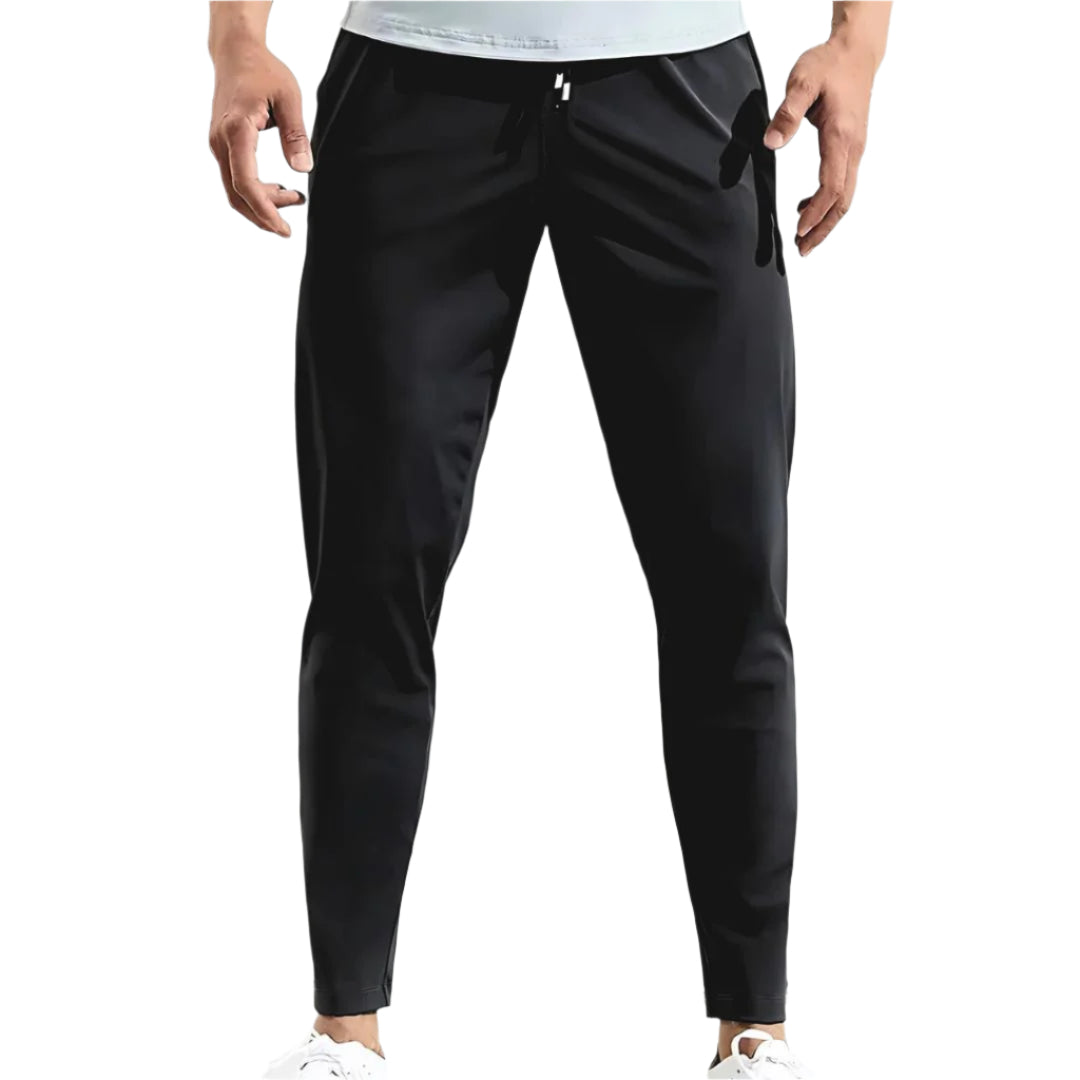 Herre Joggebukser Tapered Passform med Glidelåslommer 0