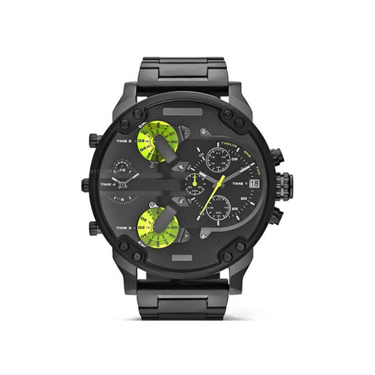 Herre Kronograf Klokke i Rustfritt Stål 0