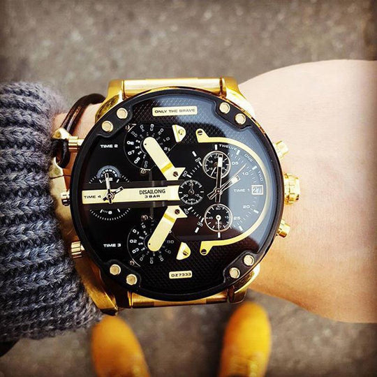 Herre Kronograf Klokke i Rustfritt Stål 1