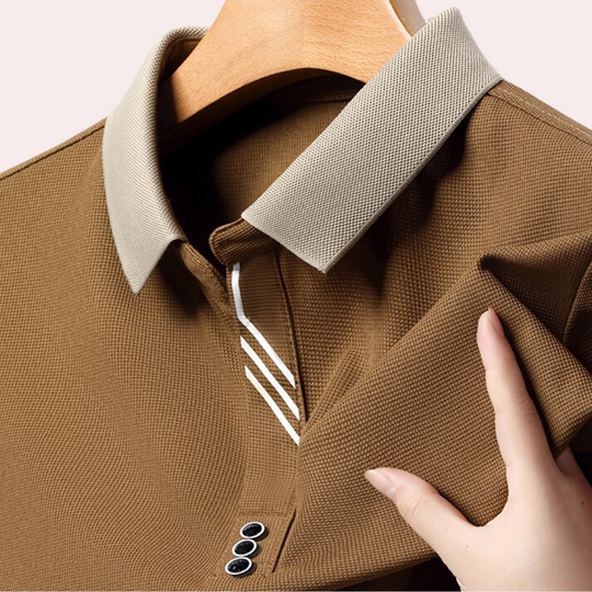 Herre Langærmet Poloshirt i Klassisk Stil 3