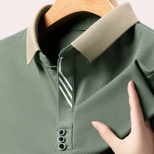 Herre Langærmet Poloshirt i Klassisk Stil 4