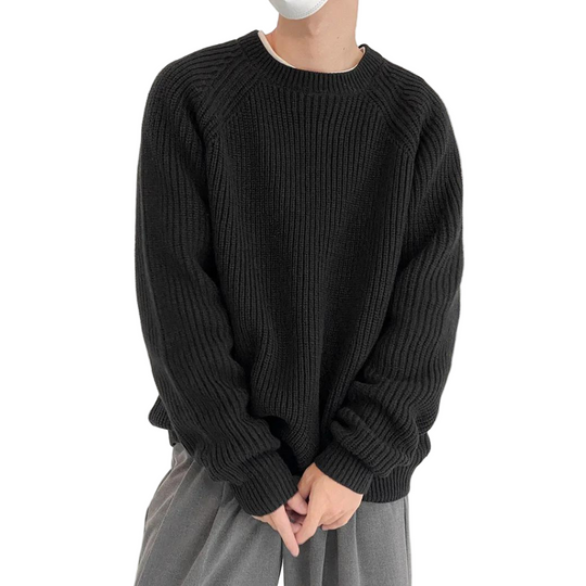 Herre Langærmet Strikket Sweater Avslappet Stil 0