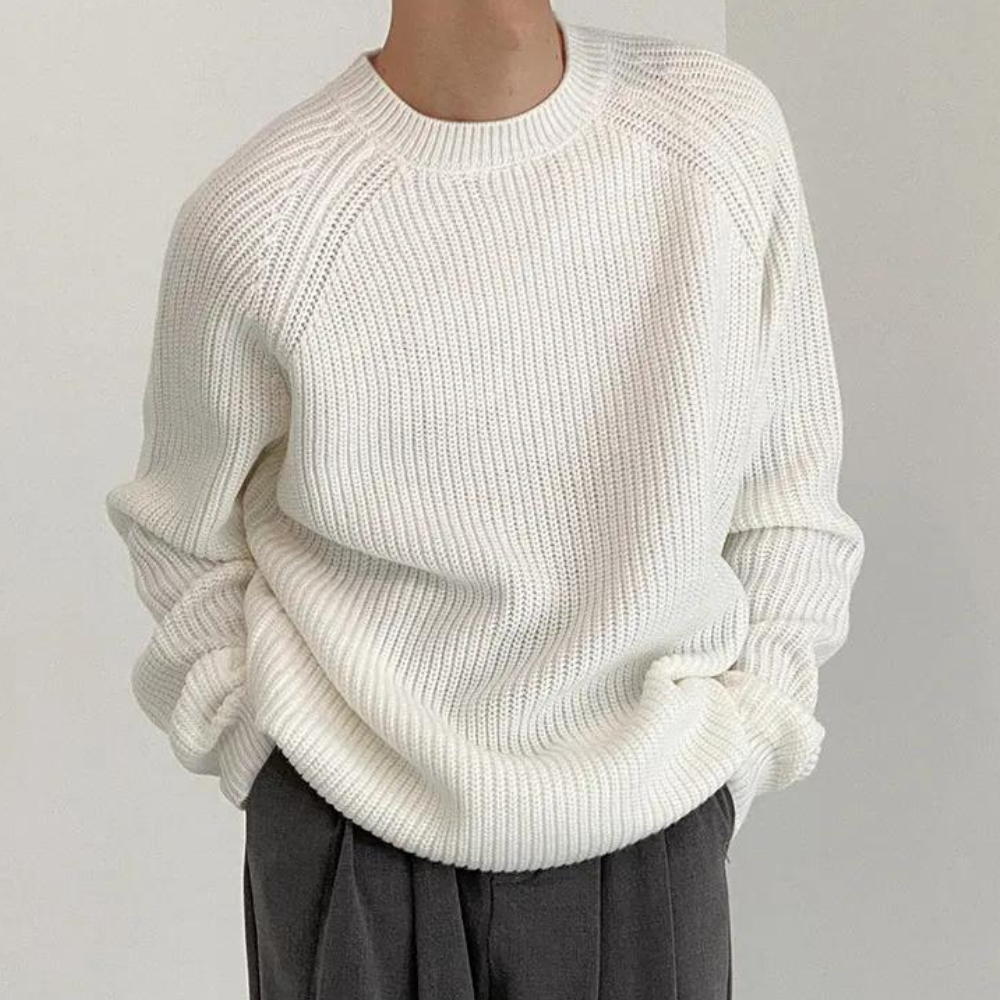 Herre Langærmet Strikket Sweater Avslappet Stil 4