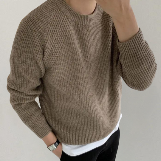 Herre Langærmet Strikket Sweater Avslappet Stil 6