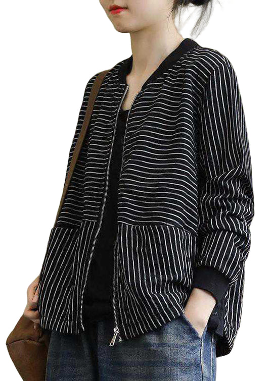 Herre Langermet Jakke med Stripete Design 0