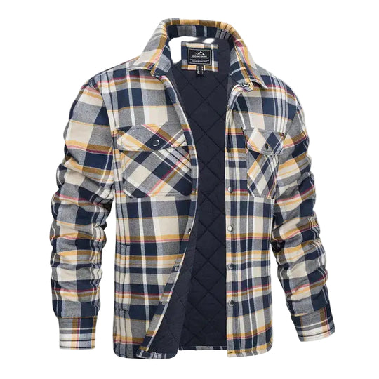 Herre Langermet Rutete Skjortekavaj 0