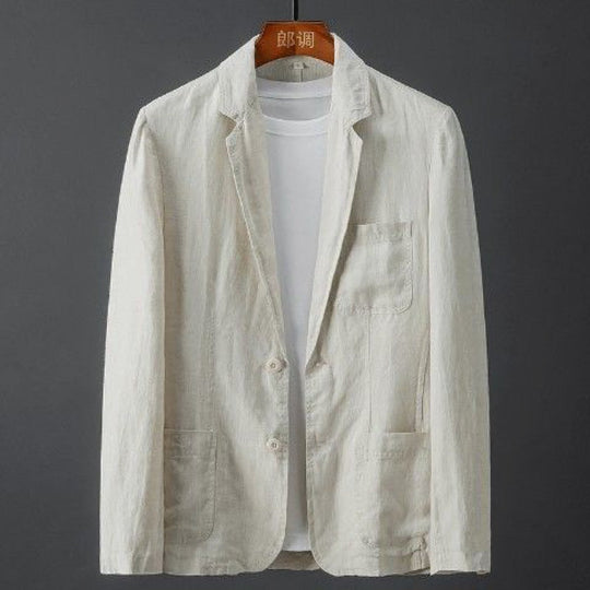Herre Leinenblazer Smal Passform 0