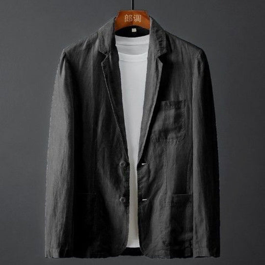 Herre Leinenblazer Smal Passform 4