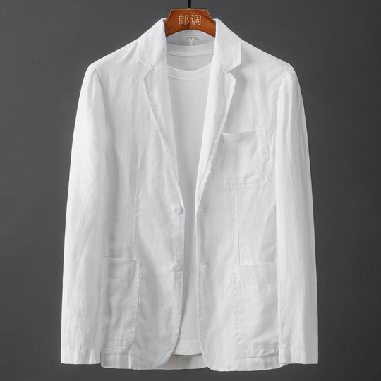Herre Leinenblazer Smal Passform 5