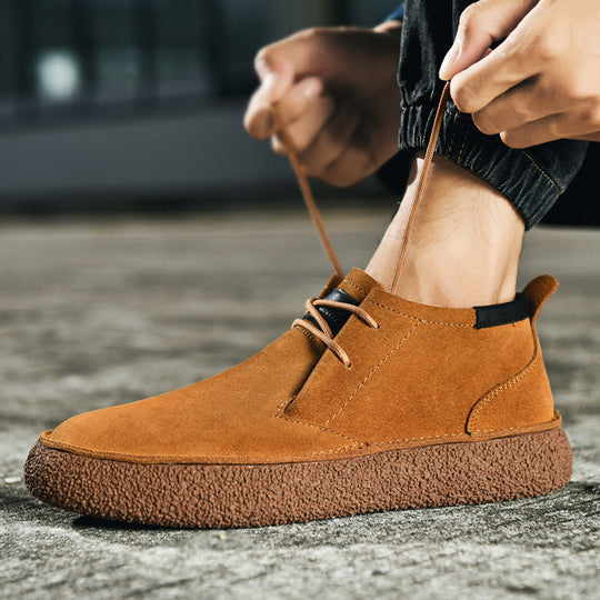Herre Loafers Mid-Top med Snøring og Strukturert Såle 1