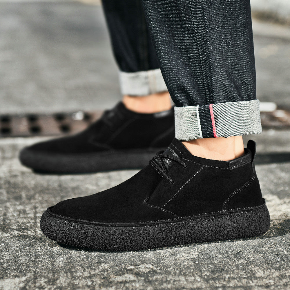 Herre Loafers Mid-Top med Snøring og Strukturert Såle 4