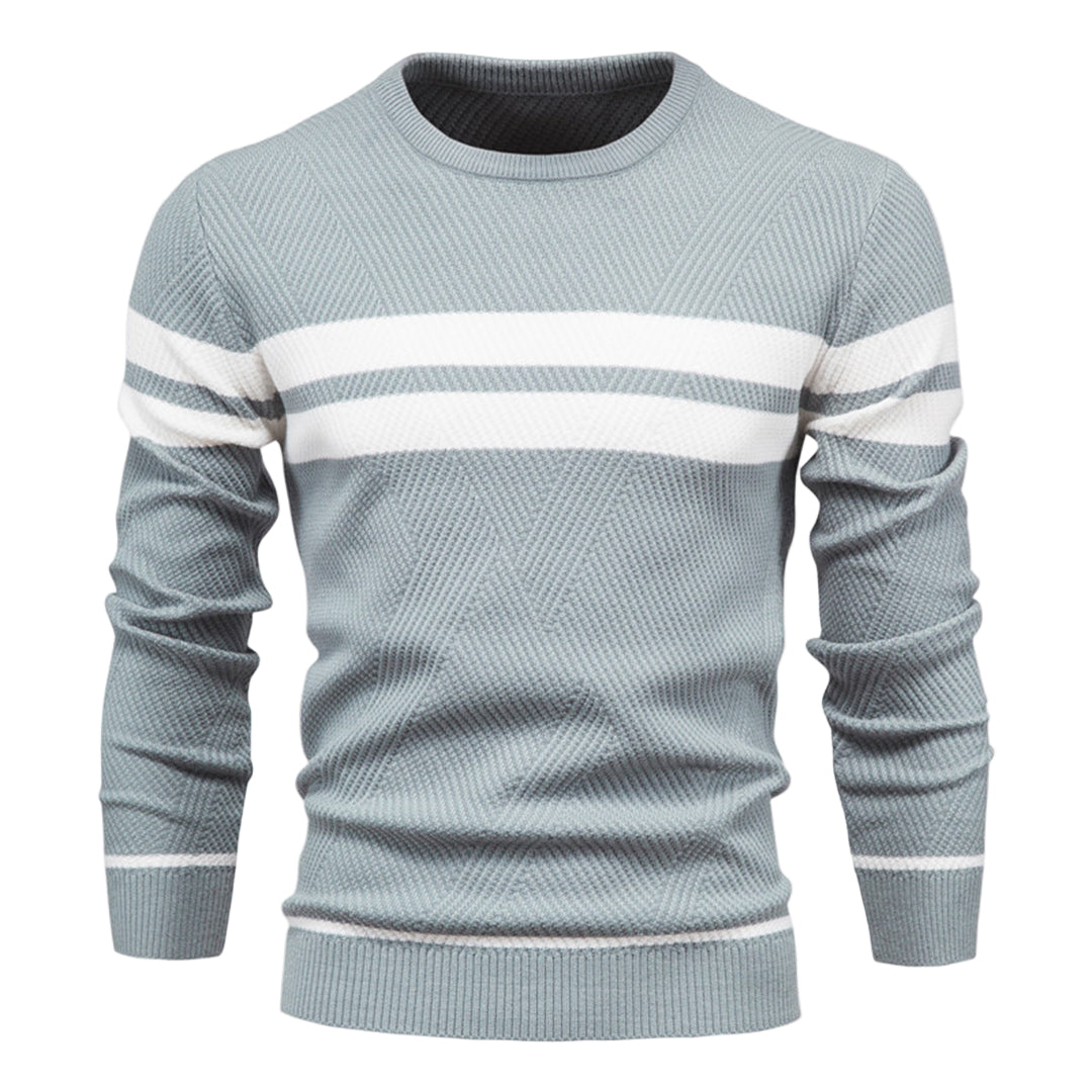 Herre O-hals Sweater Casual Bomullsblanding 0