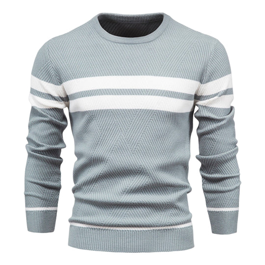 Herre O-hals Sweater Casual Bomullsblanding 0