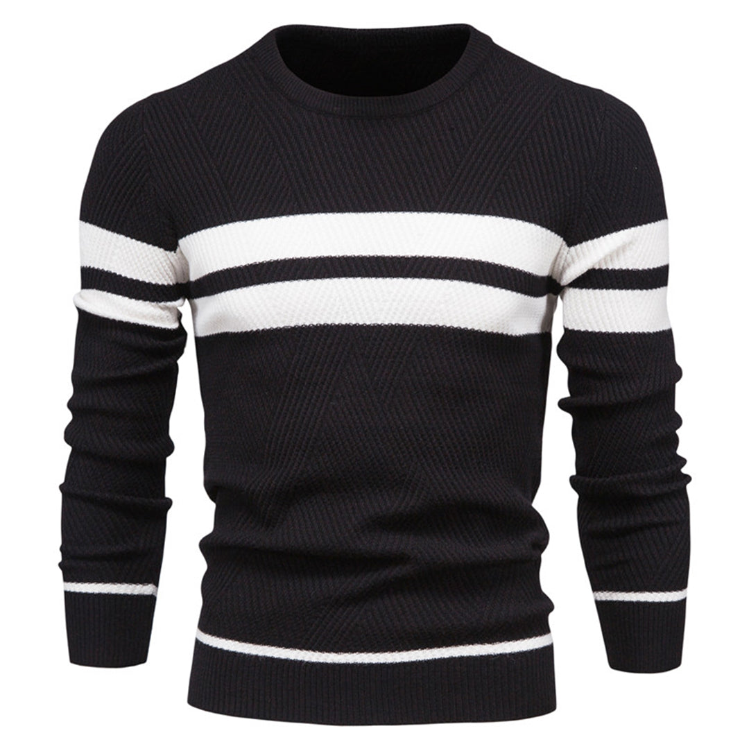 Herre O-hals Sweater Casual Bomullsblanding 2