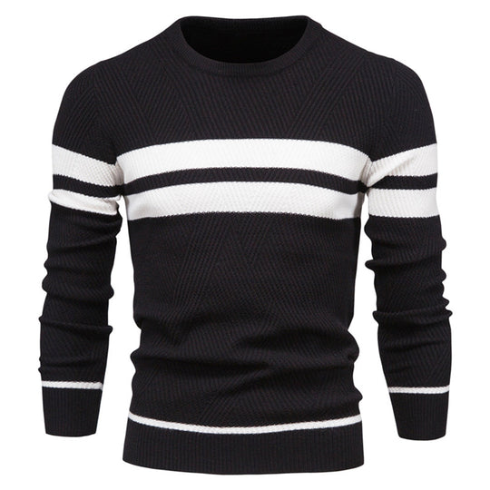 Herre O-hals Sweater Casual Bomullsblanding 2