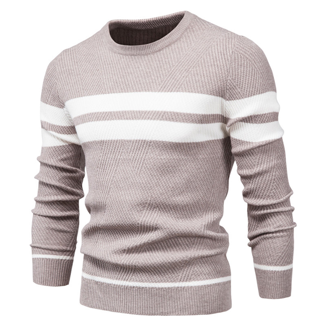 Herre O-hals Sweater Casual Bomullsblanding 6