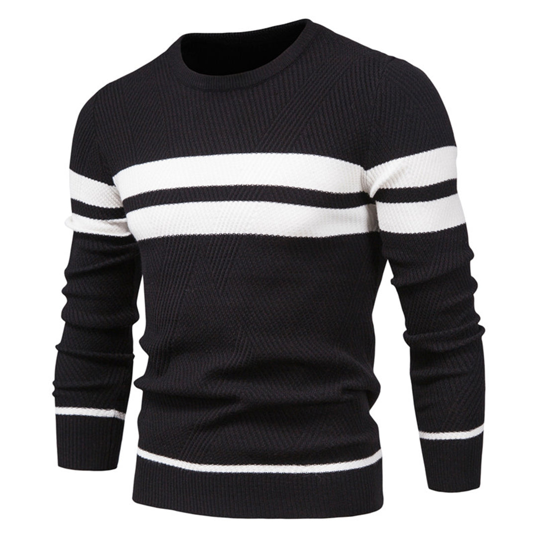 Herre O-hals Sweater Casual Bomullsblanding 7