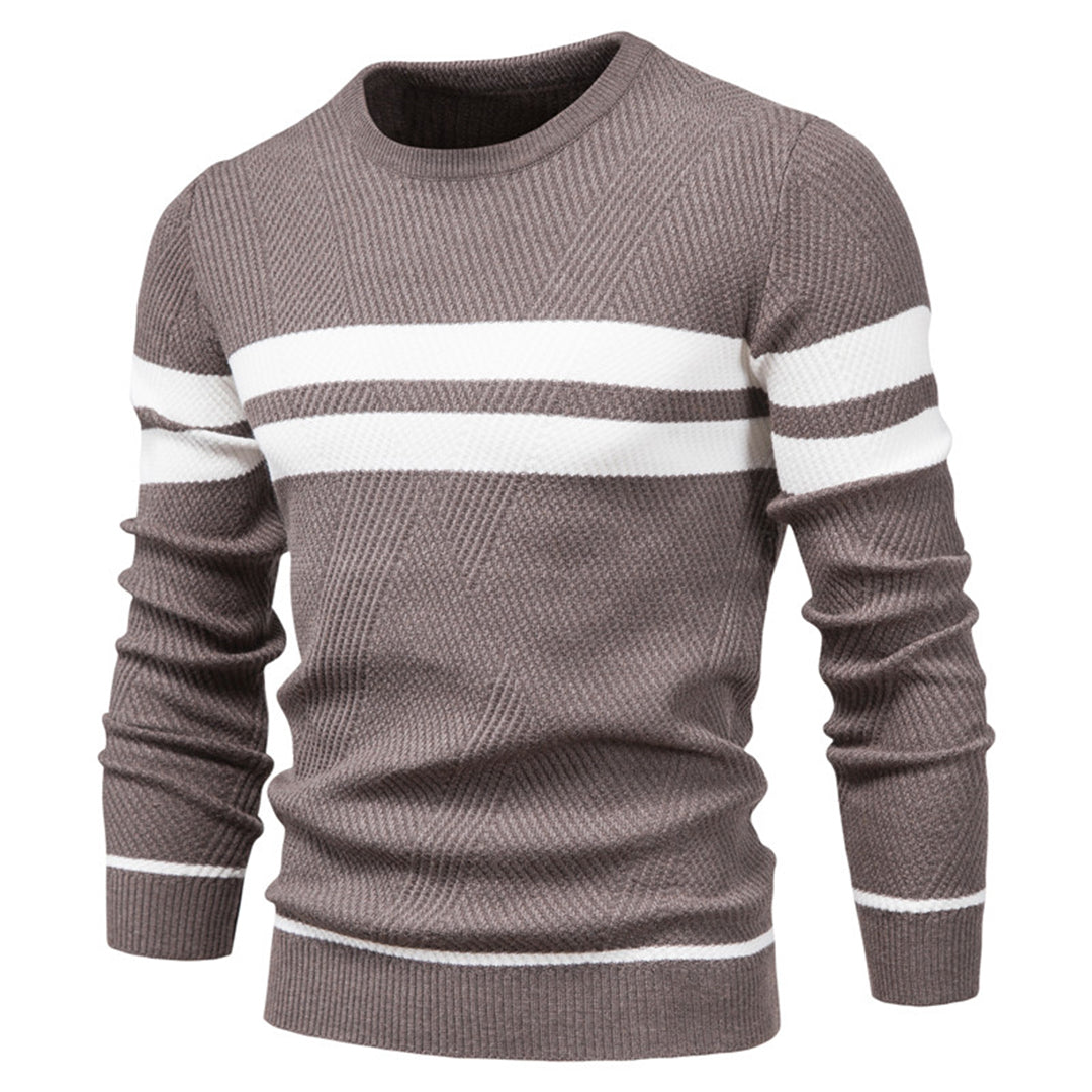 Herre O-hals Sweater Casual Bomullsblanding 8
