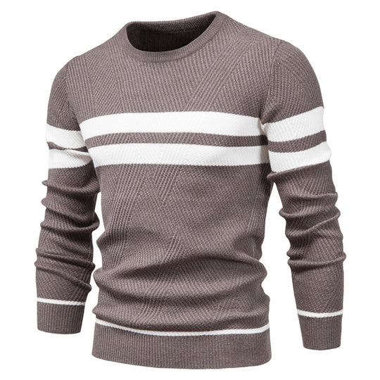 Herre O-hals Sweater Casual Bomullsblanding 8