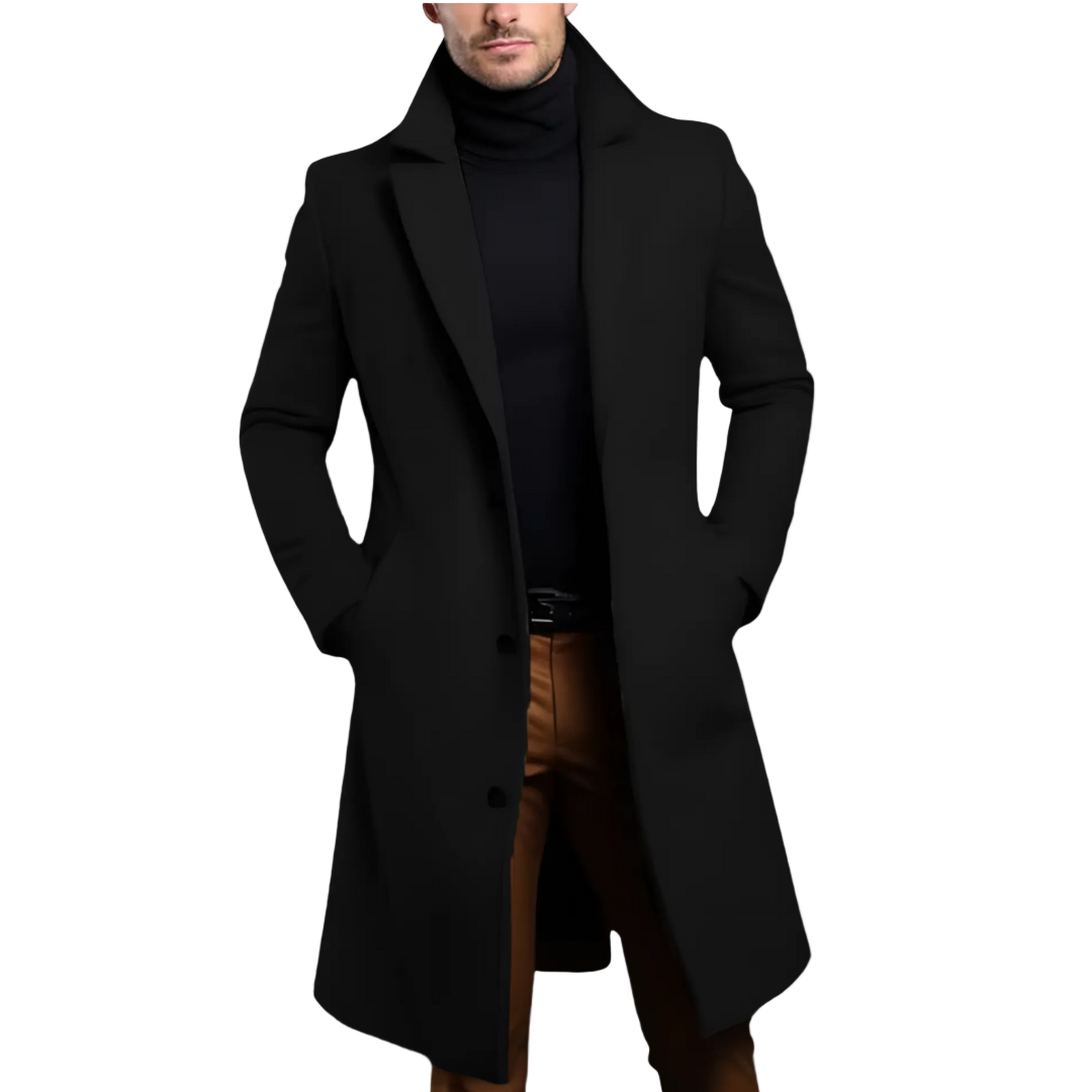 Herre Overcoat Klassisk Design 10