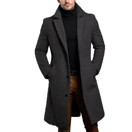 Herre Overcoat Klassisk Design 8